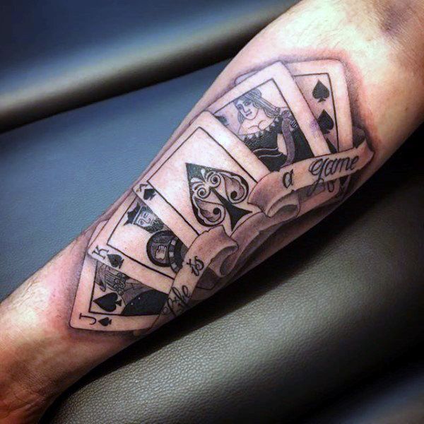 Playing cards tattoo