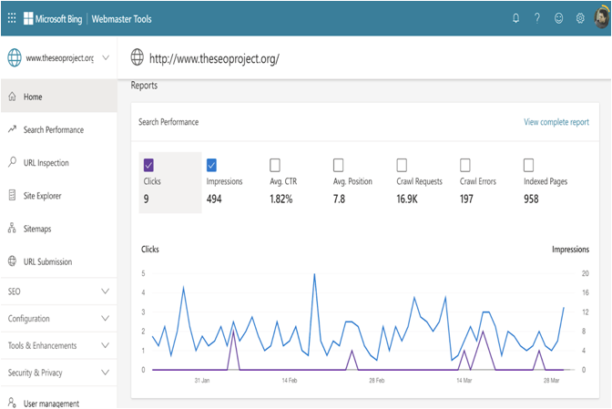 bing webmaster