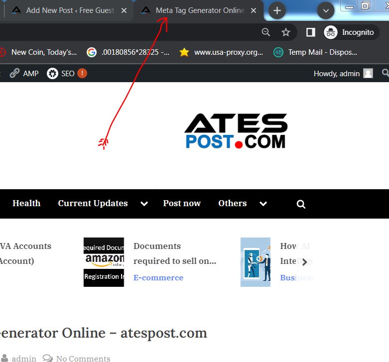meta title in browser tab