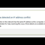 windows has detected an ip address conflict