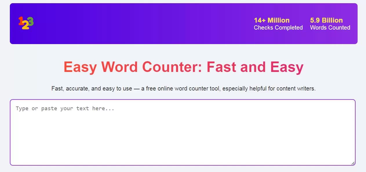 easy word counter tool