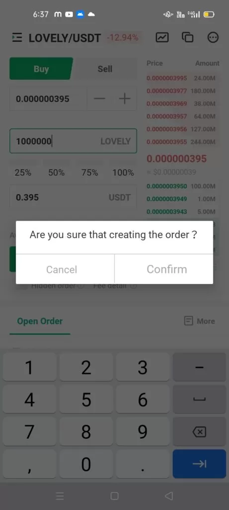 confirm to buy lovely inu icon
