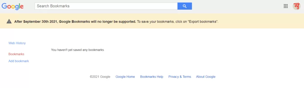 google bookmarks