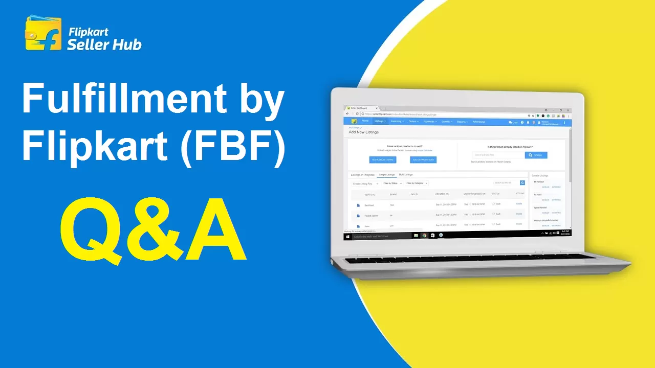 Services and Fulfillment by Flipkart (FBF)