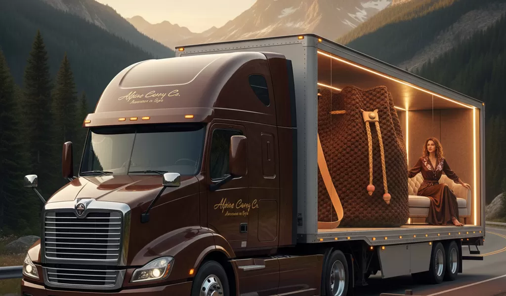 Crochet bag with a track