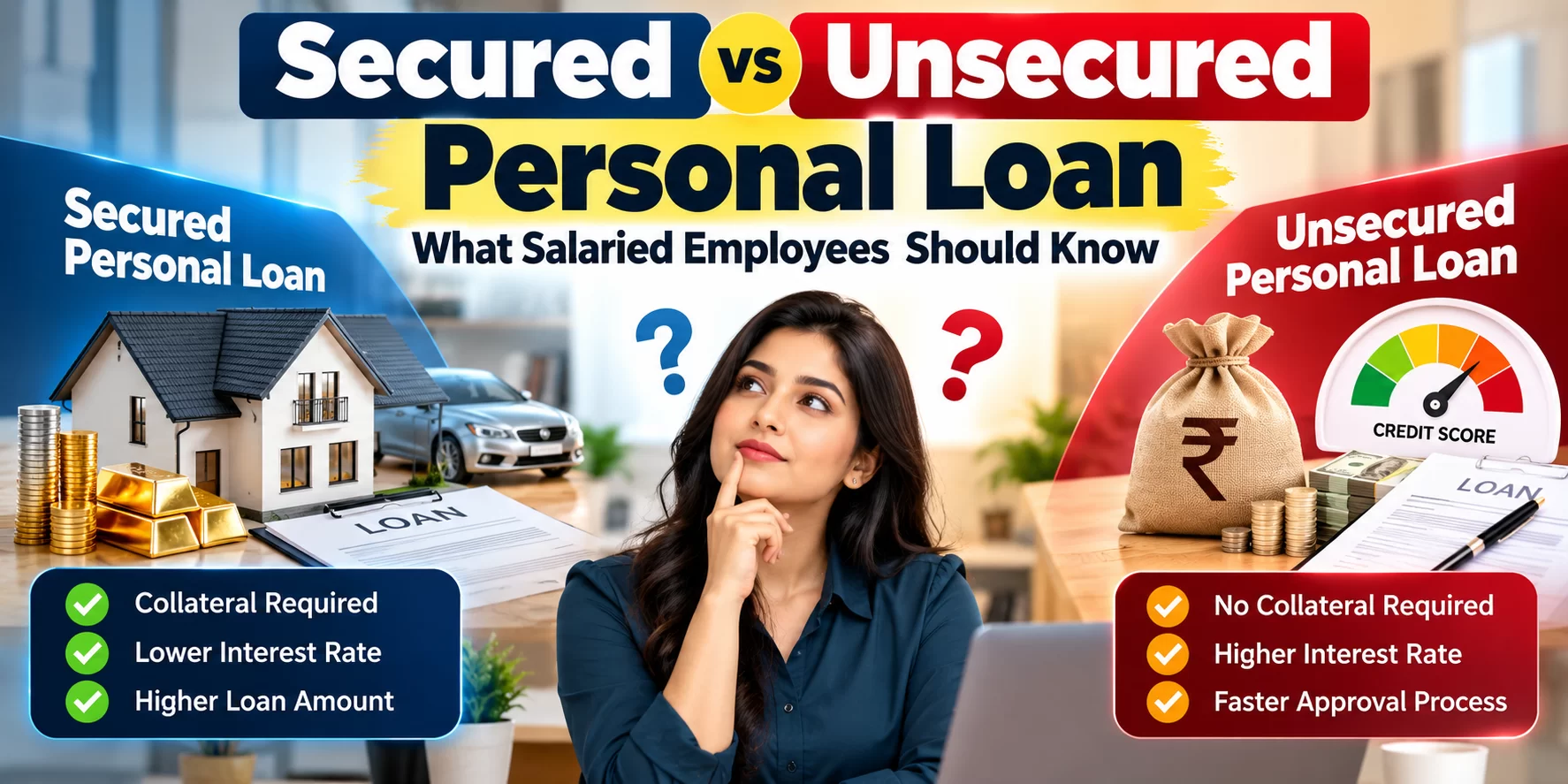 Secured vs Unsecured Personal Loan: What Salaried Employees Should Know